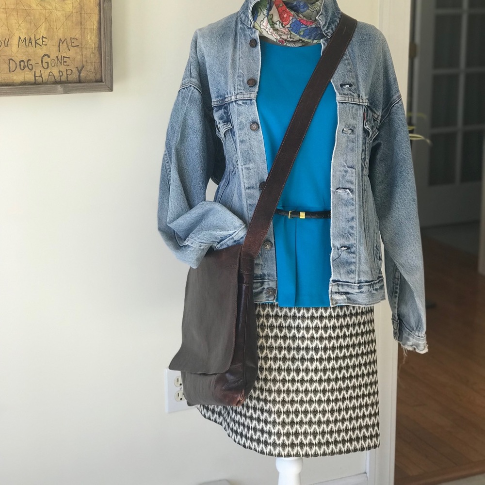 Loft Straight Skirt with Metallic Accent